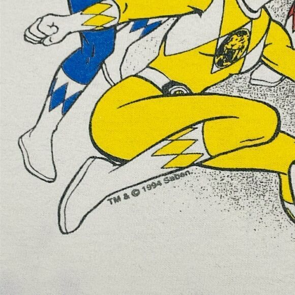 Vintage 1994 Mighty Morphin Power Rangers Short Sleeve Tee - Picture 4 of 6
